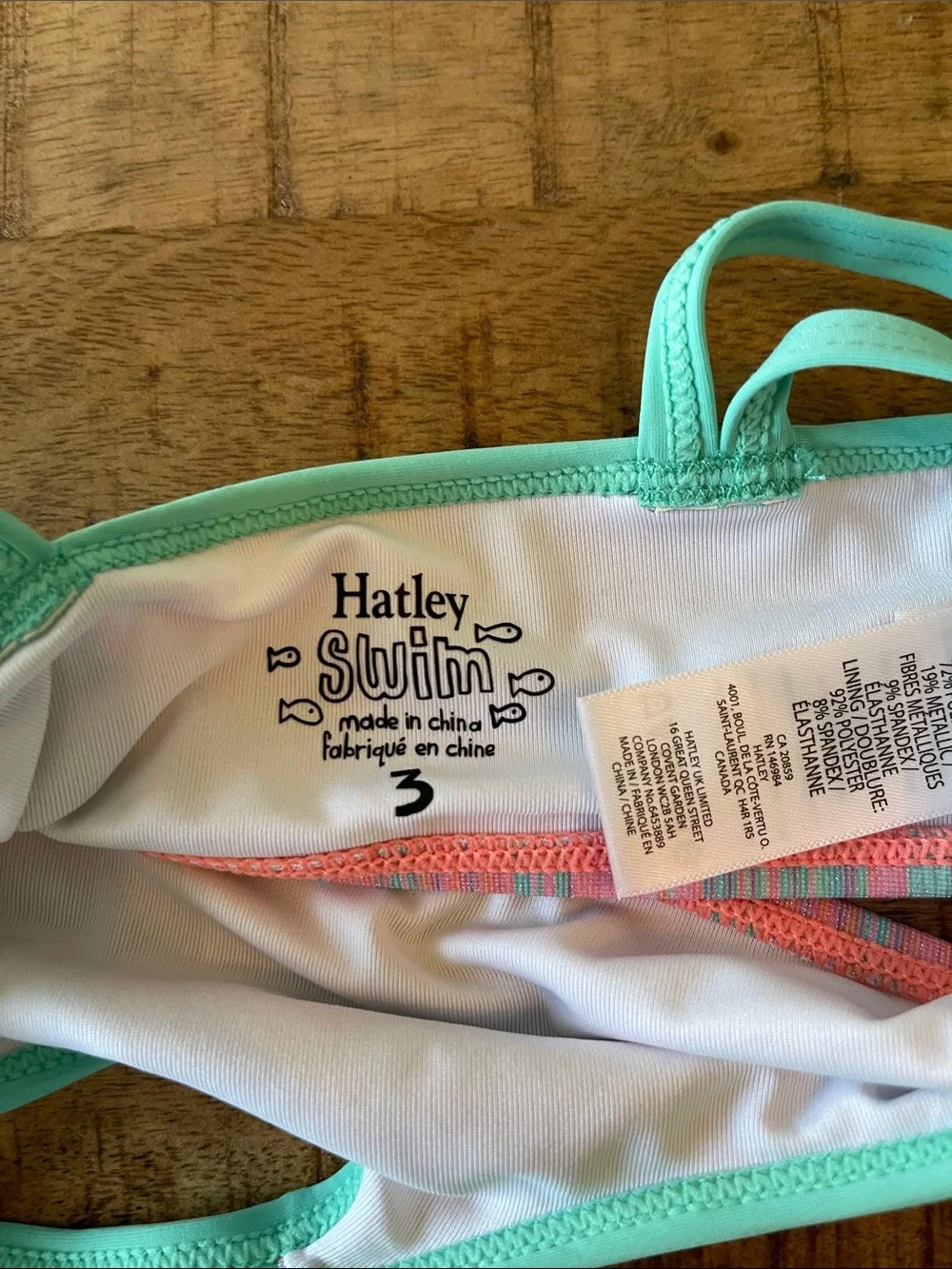 Hatley Shimmer Stripe Baby Girls Bikini Swimsuit New 3 Boutique